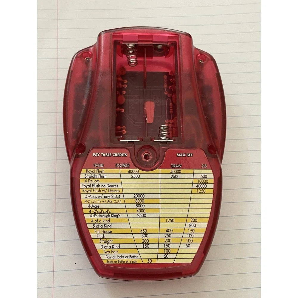 2000 Radica Triple Play Poker Electronic Handheld Poker Game (Tested & Working)